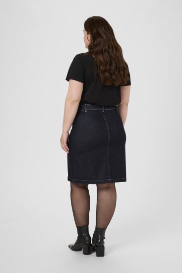 Kaffe Curve Roria Denim Skirt Dark Blue - Naisten hameet isot koot - 