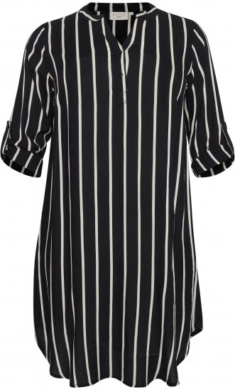 Kaffe Curve Milana Paitamekko Raidallinen Musta / Liituvalkoinen - Mekot - 