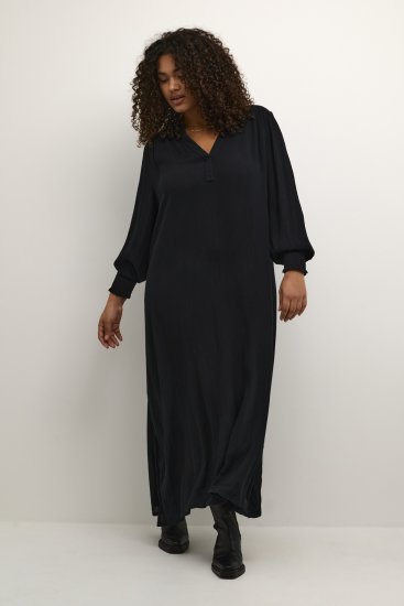 Kaffe Curve Miriam Ami Mekko Musta - Naisten mekot isot koot - 