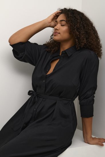 Kaffe Curve Emina Oline Mekko Musta - Naisten mekot isot koot - 