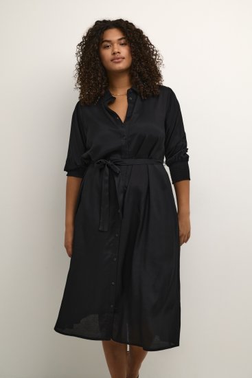 Kaffe Curve Emina Oline Mekko Musta - Naisten mekot isot koot - 