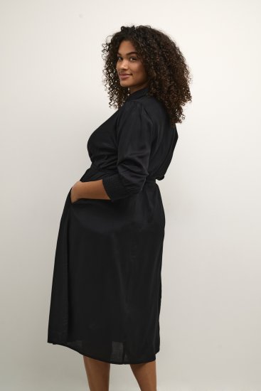 Kaffe Curve Emina Oline Mekko Musta - Naisten mekot isot koot - 