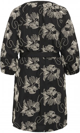 Kaffe Curve Kimmie Dress Black Chalk Embroidery - Midimekot - 