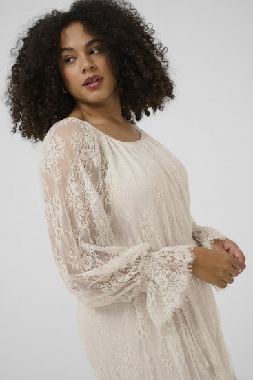 Kaffe Curve Amalie Lace Dress Moonbeam - Midimekot - 