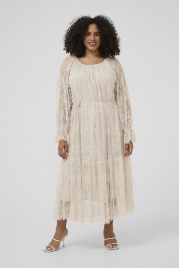 Kaffe Curve Amalie Lace Dress Moonbeam - Midimekot - 