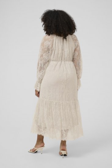 Kaffe Curve Amalie Lace Dress Moonbeam - Midimekot - 