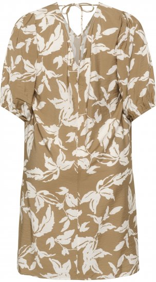 Kaffe Curve Marla Dress Oak Chalk Leaf - Midimekot - 