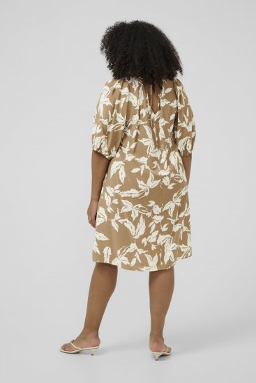 Kaffe Curve Marla Dress Oak Chalk Leaf - Midimekot - 