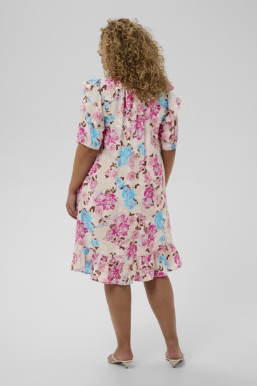 Kaffe Curve Hayley Dress Multi Color Flower - Midimekot - 