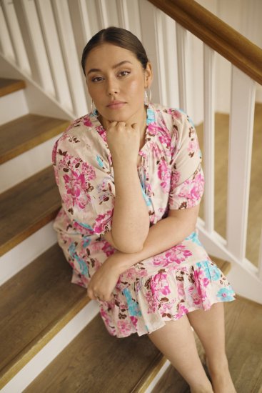 Kaffe Curve Hayley Dress Multi Color Flower - Midimekot - 