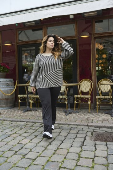 Kaffe Curve Jenna Levenevät Leggingsit Musta - Naisten farkut ja housut isot koot - 
