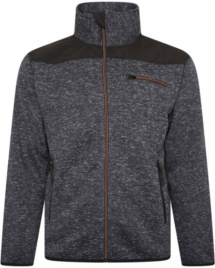 Kam jeans KV133 Twisted Marl Fleece Jacket Black - Takit - Miesten Takit, isot koot – 2XL – 12XL