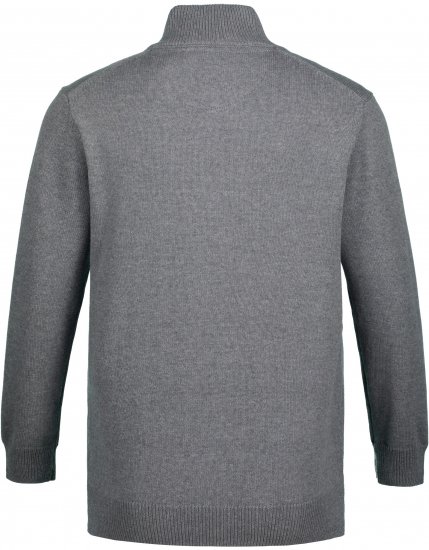 JP1880 Sweater Quarter Zipper Grey - Hupparit ja collegepaidat - Miesten hupparit ja collegepaidat isot koot