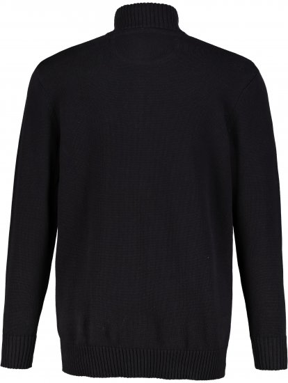 JP1880 Sweater Knitter with Zipper Black - Hupparit ja collegepaidat - Miesten hupparit ja collegepaidat isot koot