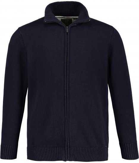 JP1880 Cardigan Knitted with Zipper Navy - Hupparit ja collegepaidat - Miesten hupparit ja collegepaidat isot koot