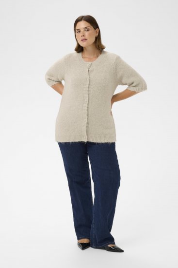 Kaffe Curve Emilia Cardigan Feather Grey Melange - Neuletakit - 
