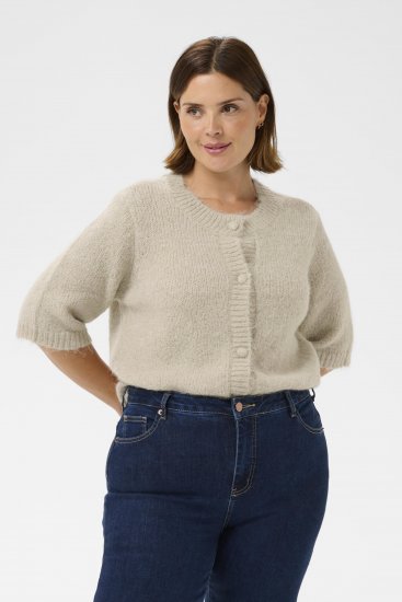 Kaffe Curve Emilia Cardigan Feather Grey Melange - Neuletakit - 