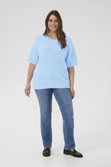 Kaffe Curve Minia Pullover Powder Blue Melange - Neulepaidat - 