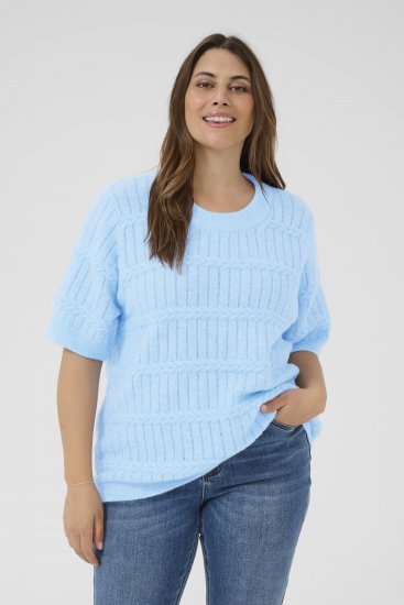 Kaffe Curve Minia Pullover Powder Blue Melange - Neulepaidat - 