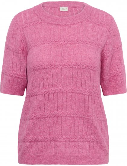 Kaffe Curve Minia Pullover Pink Power Melange - Neulepaidat - 