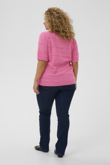 Kaffe Curve Minia Pullover Pink Power Melange - Neulepaidat - 
