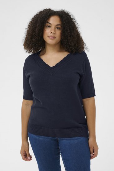 Kaffe Curve Leani Knitted Pullover Midnight Marine - Neulepaidat - 