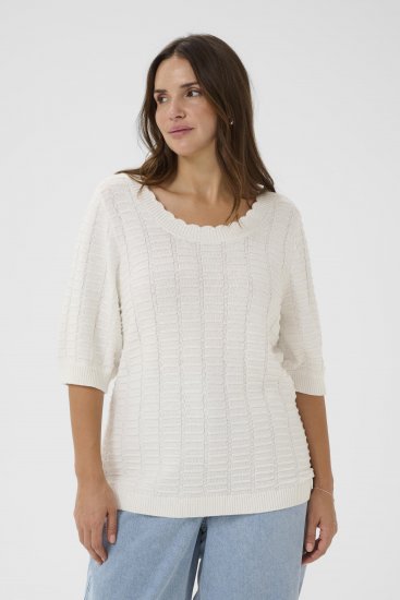 Kaffe Curve Lotia Pullover Chalk - Neulepaidat - 