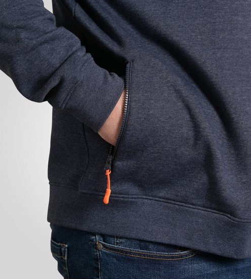 D555 Mansfield Hoodie with Zipper Navy - Hupparit ja collegepaidat - Miesten hupparit ja collegepaidat isot koot