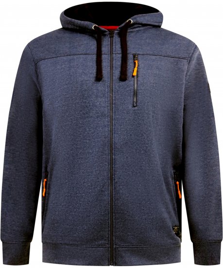 D555 Mansfield Hoodie with Zipper Navy - Hupparit ja collegepaidat - Miesten hupparit ja collegepaidat isot koot