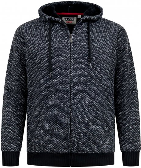 Duke Fareham Bonded Sherpa Lining Knitted Hoodie Grey - Hupparit ja collegepaidat - Miesten hupparit ja collegepaidat isot koot