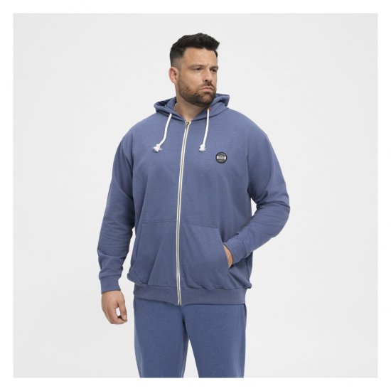North Latitude Cardigan Hoodie Blue - Hupparit ja collegepaidat - Miesten hupparit ja collegepaidat isot koot