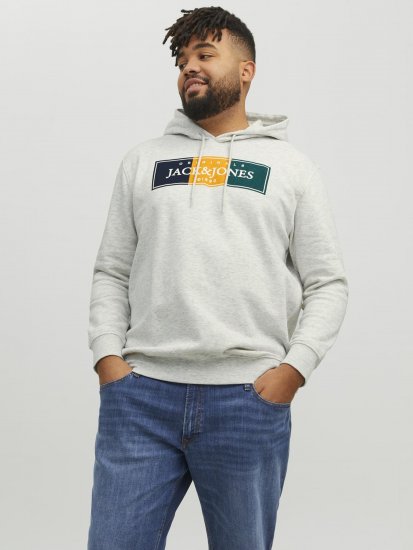 Jack & Jones Codyy Hoodie White - Hupparit ja collegepaidat - Miesten hupparit ja collegepaidat isot koot