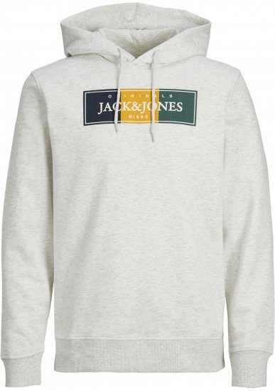 Jack & Jones Codyy Hoodie White - Hupparit ja collegepaidat - Miesten hupparit ja collegepaidat isot koot