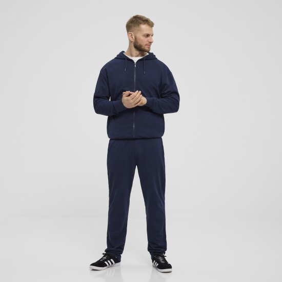 North Latitude Denim Hooded Full-Zip Sweatshirt Navy TALL - TALL collegepaidat - 