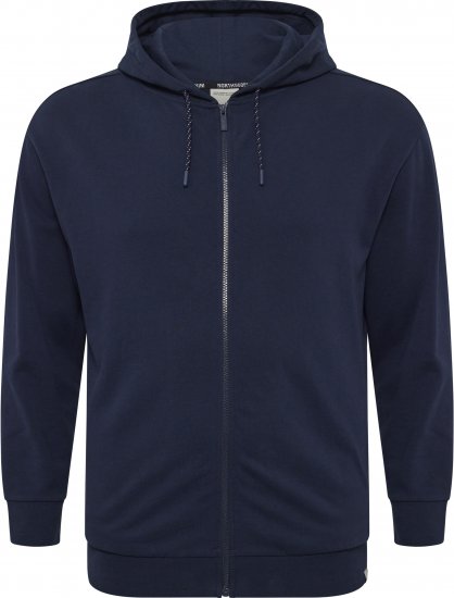 North Latitude Denim Hooded Full-Zip Sweatshirt Navy TALL - TALL collegepaidat - 