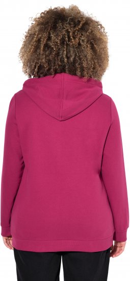 Ulla Popken Rock Sequined Hoodie Ruby - Naisten hupparit ja collegepaidat isot koot - 