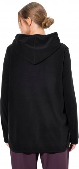 Ulla Popken Fleece Sweatshirt Hoodie Black - Hupparit ja collegepaidat - 