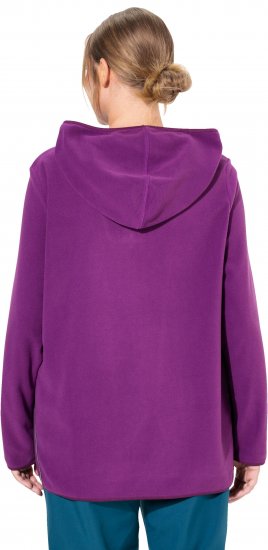 Ulla Popken Fleece Sweatshirt Hoodie Aubergine - Naisten hupparit ja collegepaidat isot koot - 