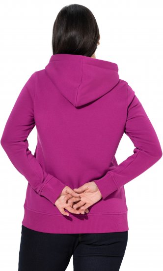 Ulla Popken Relaxed Fit Long Sleeve Hoodie Berry - Naisten hupparit ja collegepaidat isot koot - 
