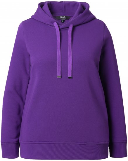 Ulla Popken Relaxed Fit Long Sleeve Hoodie Deep Violet - Ulla Popken - 