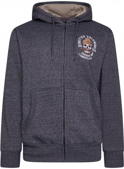 Kam Jeans 7086 British Columbia Chain Yarn Hoodie Jet Black - Hupparit ja collegepaidat - Miesten hupparit ja collegepaidat isot koot