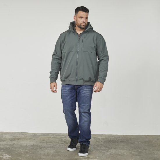 North Latitude 61301 Softshell-Takki Irrotettavalla Hupulla Tummanvihreä - Takit - Miesten Takit, isot koot – 2XL – 12XL