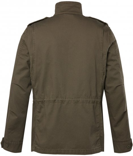 JP1880 Field Jacket with Badges Vintage Look Moss Green - Takit - Miesten Takit, isot koot – 2XL – 12XL