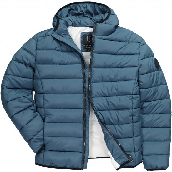 JP1880 Quilted Hooded Jacket Deep Blue - Takit - Miesten Takit, isot koot – 2XL – 12XL