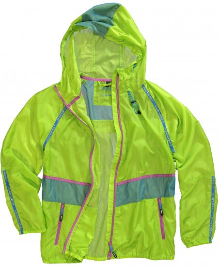 Ulla Popken Neon Rain Jacket Activewear Safety Yellow - Takit - 