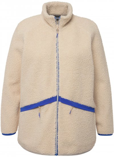 Ulla Popken Teddy Fleece Jacket Vanilla - Takit - 