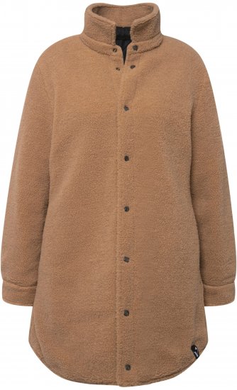 Ulla Popken Reversible Teddy Fleece Quilted Jacket Black - Takit - 
