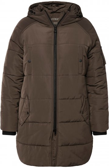 Ulla Popken HYPRAR Water Repellent Fully Lined Jacket Mocha - Takit - 