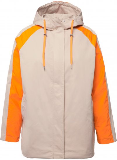 Ulla Popken HYPRAR Color Black Water Repellent Jacket Dark Putty - Takit - 