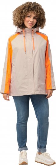 Ulla Popken HYPRAR Color Black Water Repellent Jacket Dark Putty - Takit - 